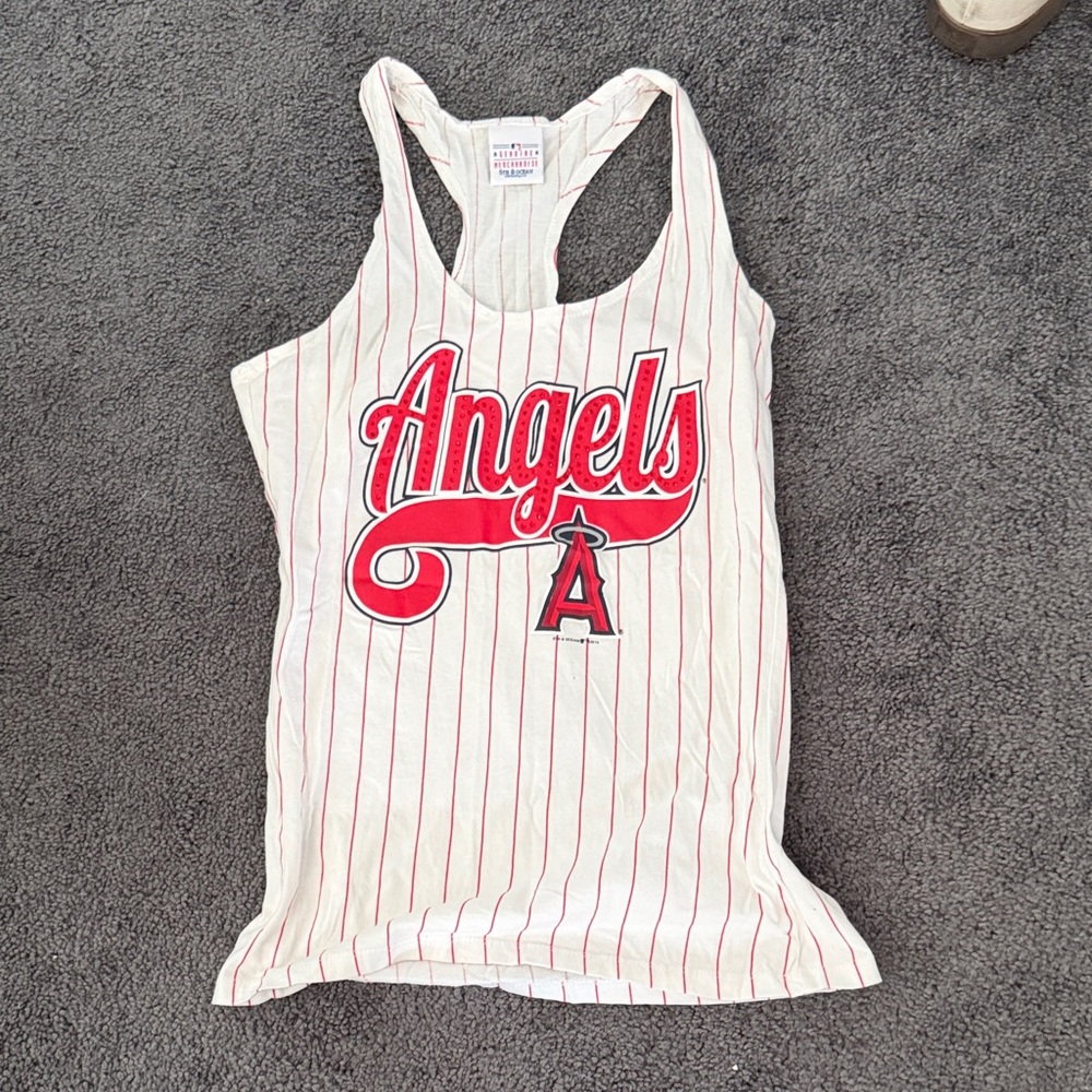 Angels Pinstripe Tank Top